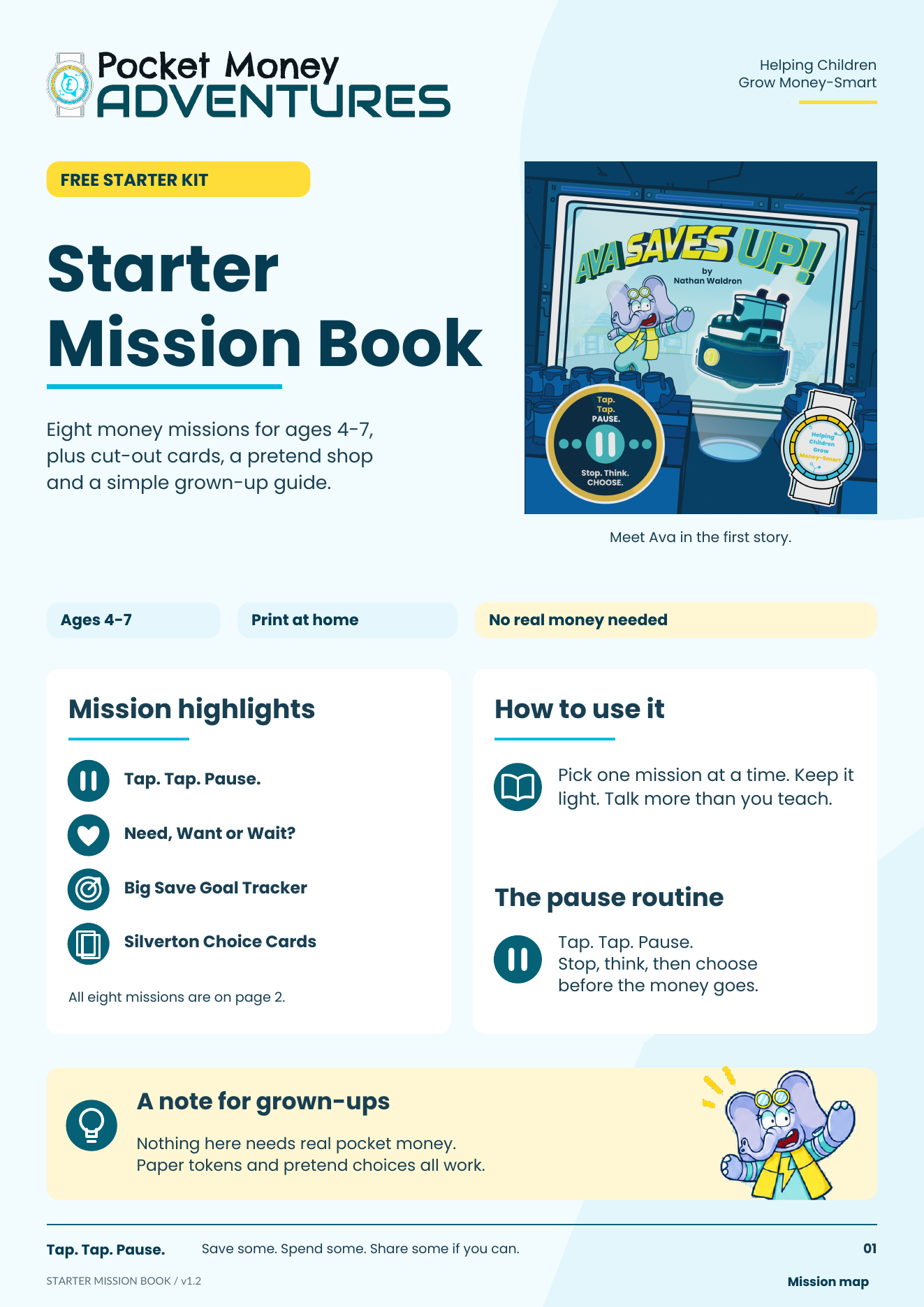 Pocket Money Adventures Starter Mission Book cover